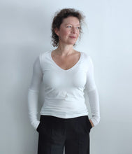 Load the image into the gallery viewer, Majestic Shirt V-Neck Long Sleeve