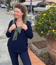 Load the image into the gallery viewer, WLNS Cashmere V-Neck Sweater