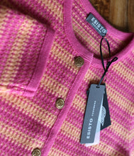 Load the image into the gallery viewer, Esisto cashmere cardigan round neck long sleeve