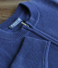 Load the image into the gallery viewer, Esisto Kaschmir Strickjacke Zip Rundhalsausschnitt Langarm