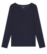 Load the image into the gallery viewer, Majestic Filatures Cotton Cashmere Shirt V-Neck Long Sleeve