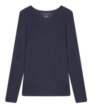 Load the image into the gallery viewer, Majestic Filatures cotton-cashmere shirt round neck long sleeve