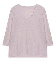 Load the image into the gallery viewer, Majestic Filatures Leinen-Mix Shirt V-Ausschnitt