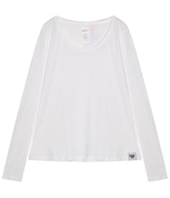 Load the image into the gallery viewer, The Shirt Project Baumwoll-Modal Unterzieh Shirt tiefer Rundhals Langarm