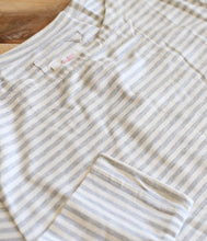 Load the image into the gallery viewer, The Shirt Project Viskose-Mix Shirt Rundhalsausschnitt Langarm Streifen