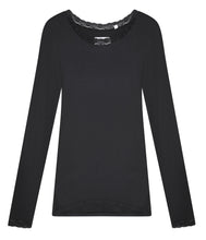 Load the image into the gallery viewer, The Shirt Project Viskose-Mix Shirt mit Spitze Langarm