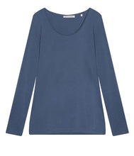 Laden Sie das Bild in den Galerie-Viewer, Trusted Handwork Baumwoll T-Shirt Cannes Rundhalsausschnitt Langarm