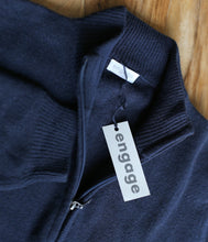 Load the image into the gallery viewer, engage Herren recycled Kaschmir Pullover Zip Kragen