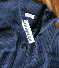 Load the image into the gallery viewer, engage Cashmere knit cardigan turtleneck