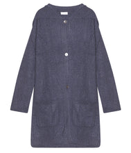 Load the image into the gallery viewer, engage recycled Kaschmir Strick Mantel mit Kapuze