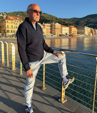 Load the image into the gallery viewer, engage Herren recycled Kaschmir Pullover Zip Kragen