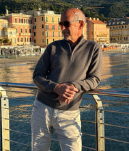 Load the image into the gallery viewer, engage Herren recycled Kaschmir Pullover Zip Kragen