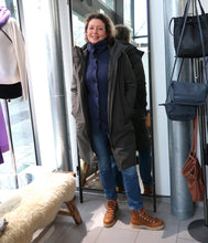 Load the image into the gallery viewer, engage Cashmere knit cardigan turtleneck