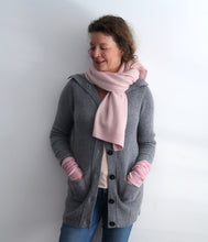 Load the image into the gallery viewer, engage Cashmere knit cardigan turtleneck