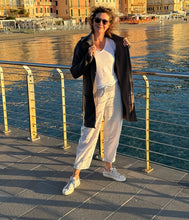 Load the image into the gallery viewer, engage recycled Kaschmir Strick Mantel mit Kapuze