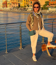 Load the image into the gallery viewer, engage recycled Kaschmir Strickjacke Strukturstrick