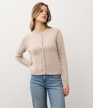 Load the image into the gallery viewer, 0039Italy cashmere-wool blend cardigan Giulia round neckline
