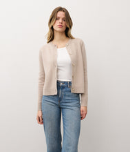 Load the image into the gallery viewer, 0039Italy cashmere-wool blend cardigan Giulia round neckline
