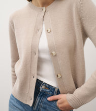 Load the image into the gallery viewer, 0039Italy cashmere-wool blend cardigan Giulia round neckline
