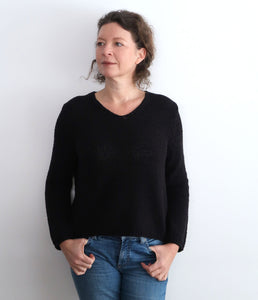 Esisto Baumwoll-Mix Pullover V-Ausschnitt Langarm