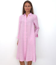 Load the image into the gallery viewer, 0039Italy linen dress Lina 3/4 sleeve
