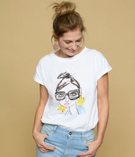 Load the image into the gallery viewer, Railin cotton T-shirt Art Edition Lilli Grill round neck short sleeve
