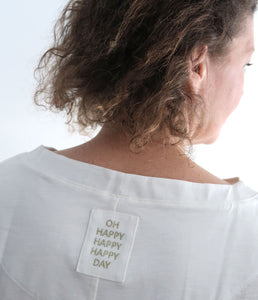 The Shirt Project Organic Baumwoll Oversize Shirt U-Boot Ausschnitt Halbarm