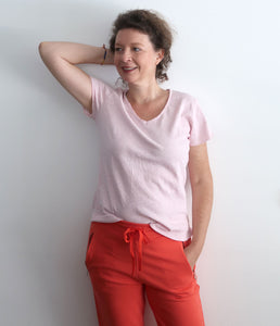 The Shirt Project Organic cotton shirt V-neck short sleeve