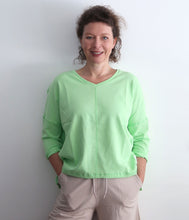 Load the image into the gallery viewer, The Shirt Project Organic Baumwoll Sweatshirt V-Ausschnitt 3/4 Arm
