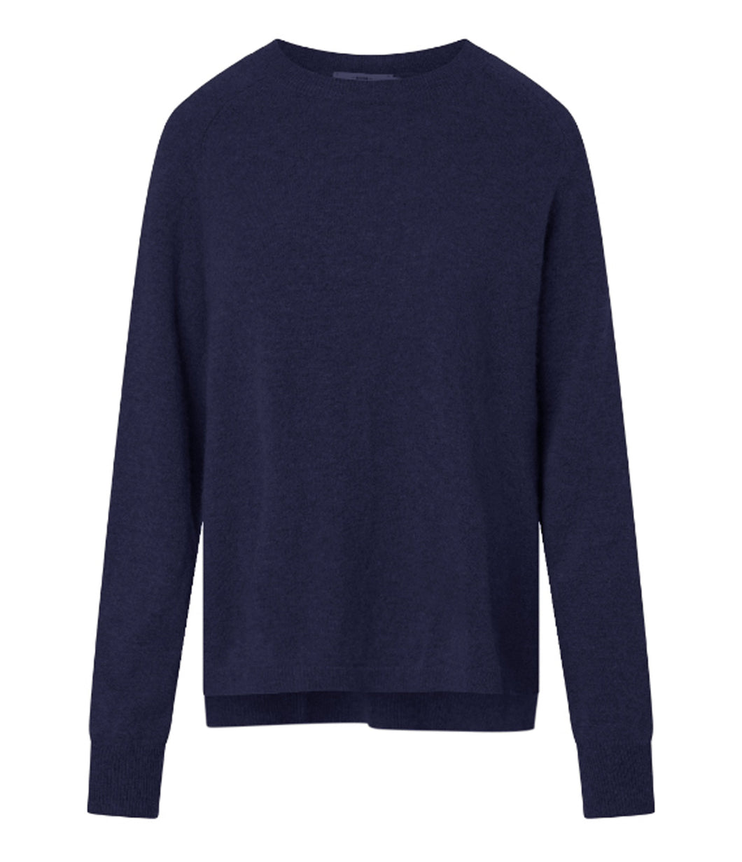0039Italy Kaschmir-Wolle-Mix Pullover Rundhalsausschnitt Nikita