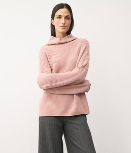 0039Italy Kaschmir-Wolle-Mix Stehkragen Pullover Lona