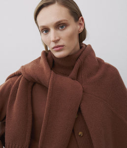 0039Italy Kaschmir-Wolle-Mix Strickjacke Giulia Rundhalsausschnitt
