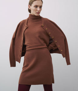 0039Italy Kaschmir-Wolle-Mix Strickjacke Giulia Rundhalsausschnitt