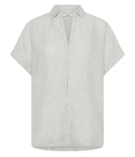 Load the image into the gallery viewer, 0039Italy Linen Blouse Derry Short Sleeve
