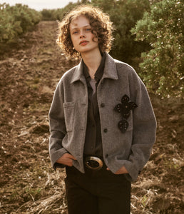 0039Italy Outdoor Alpaka-Mix Jacke Hazel