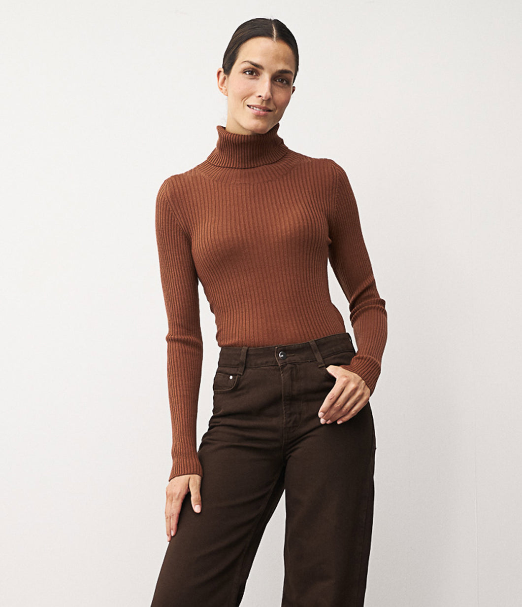 0039Italy Woll Unterzieh Rollkragen Pullover Whiley Rippe