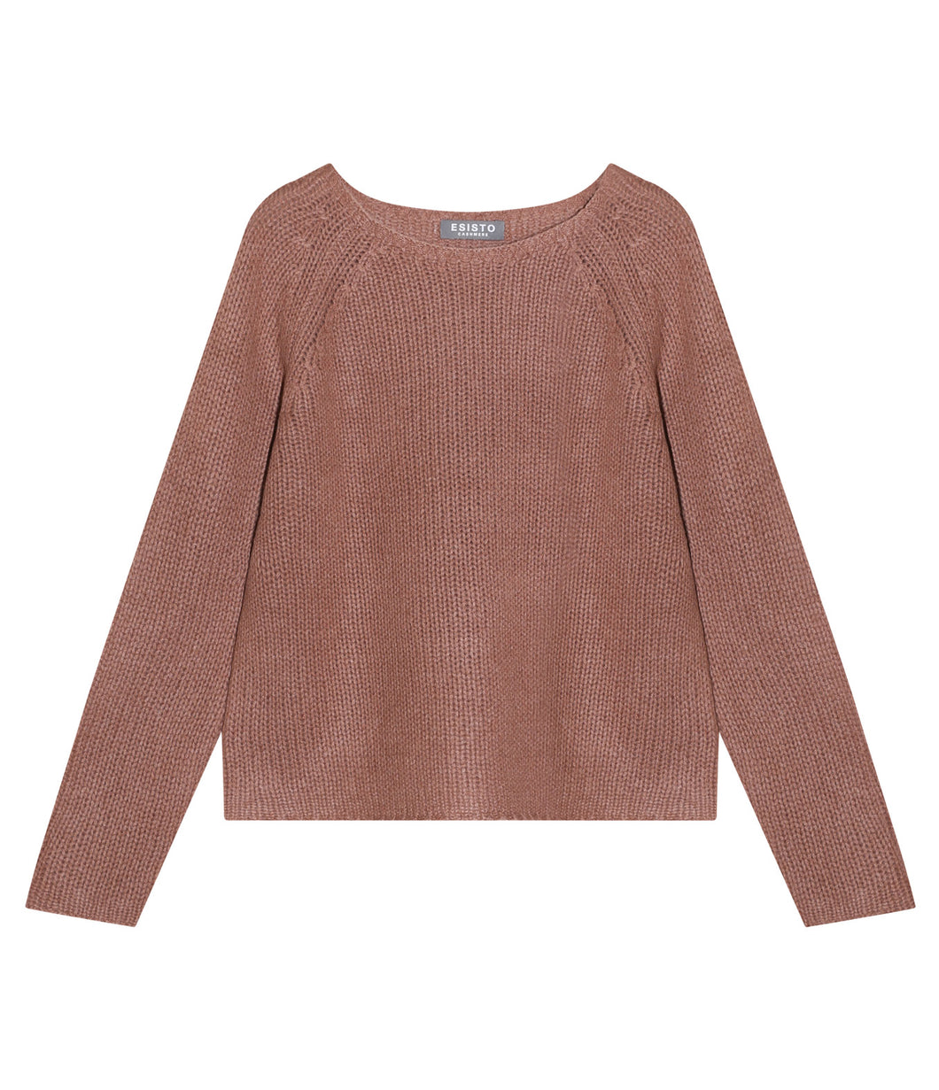 Esisto cashmere jumper stand-up collar long sleeve
