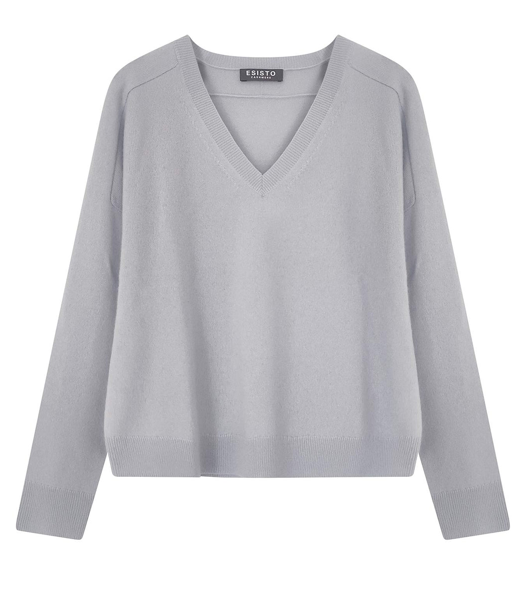 Esisto Kaschmir Pullover V-Ausschnitt