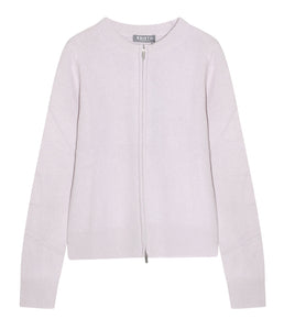 Esisto Kaschmir Strickjacke Zip Rundhalsausschnitt Langarm