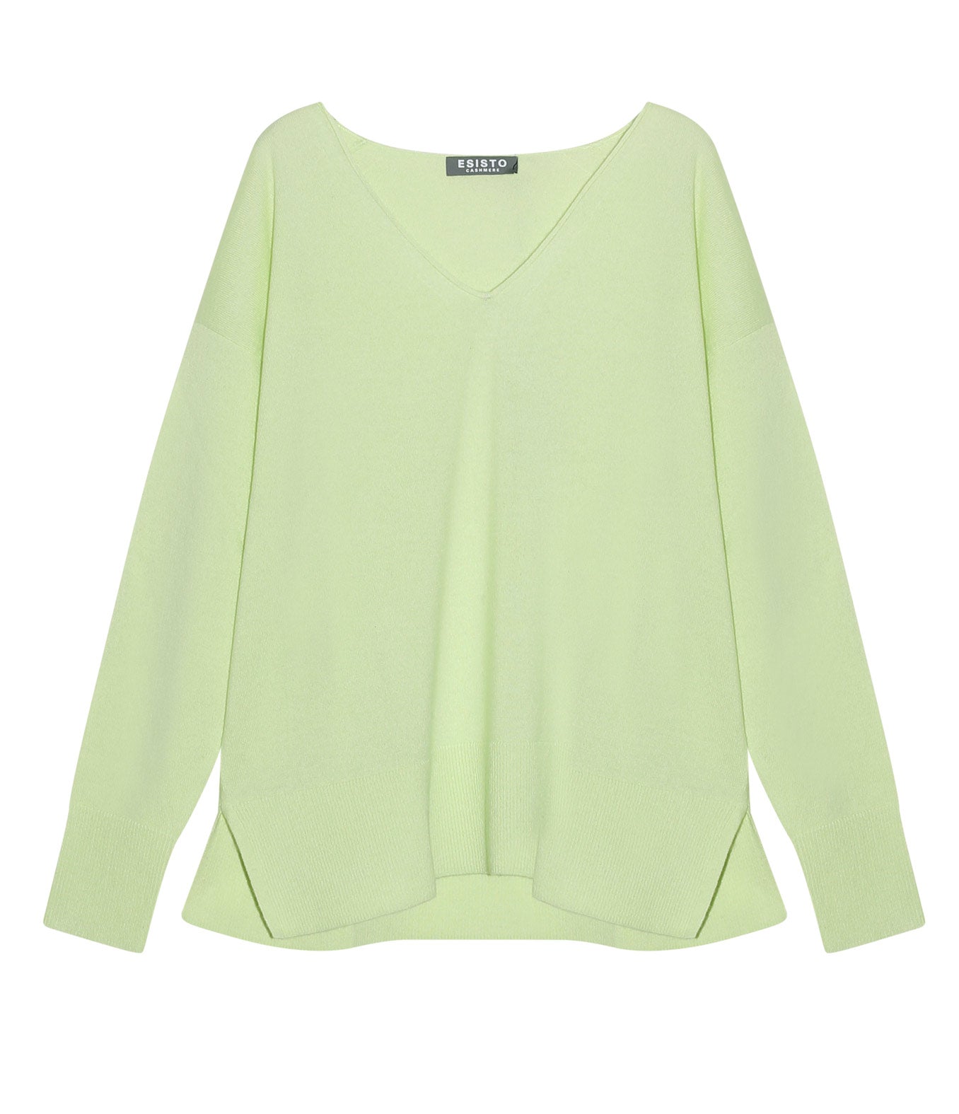 Esisto summer cashmere jumper V-neck long sleeve – Cashmere