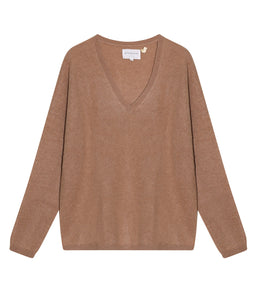 Les tricots de Léa Kaschmir Pullover Monjako V-Ausschnitt