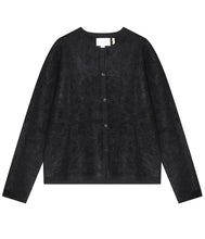 Load the image into the gallery viewer, Les tricots de Léa Wolle-Kaschmir Strickjacke Gigy Rundhals-Ausschnitt
