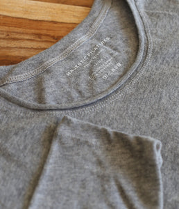 Majestic Filatures Baumwolle-Kaschmir Shirt Rundhalsausschnitt Langarm