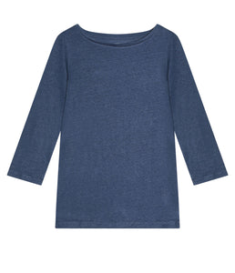 Majestic Filatures Leinen-Mix Shirt U-Boot Ausschnitt