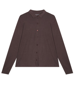 Majestic Filatures Viscose Mix Shirt Round Neck Long Sleeve