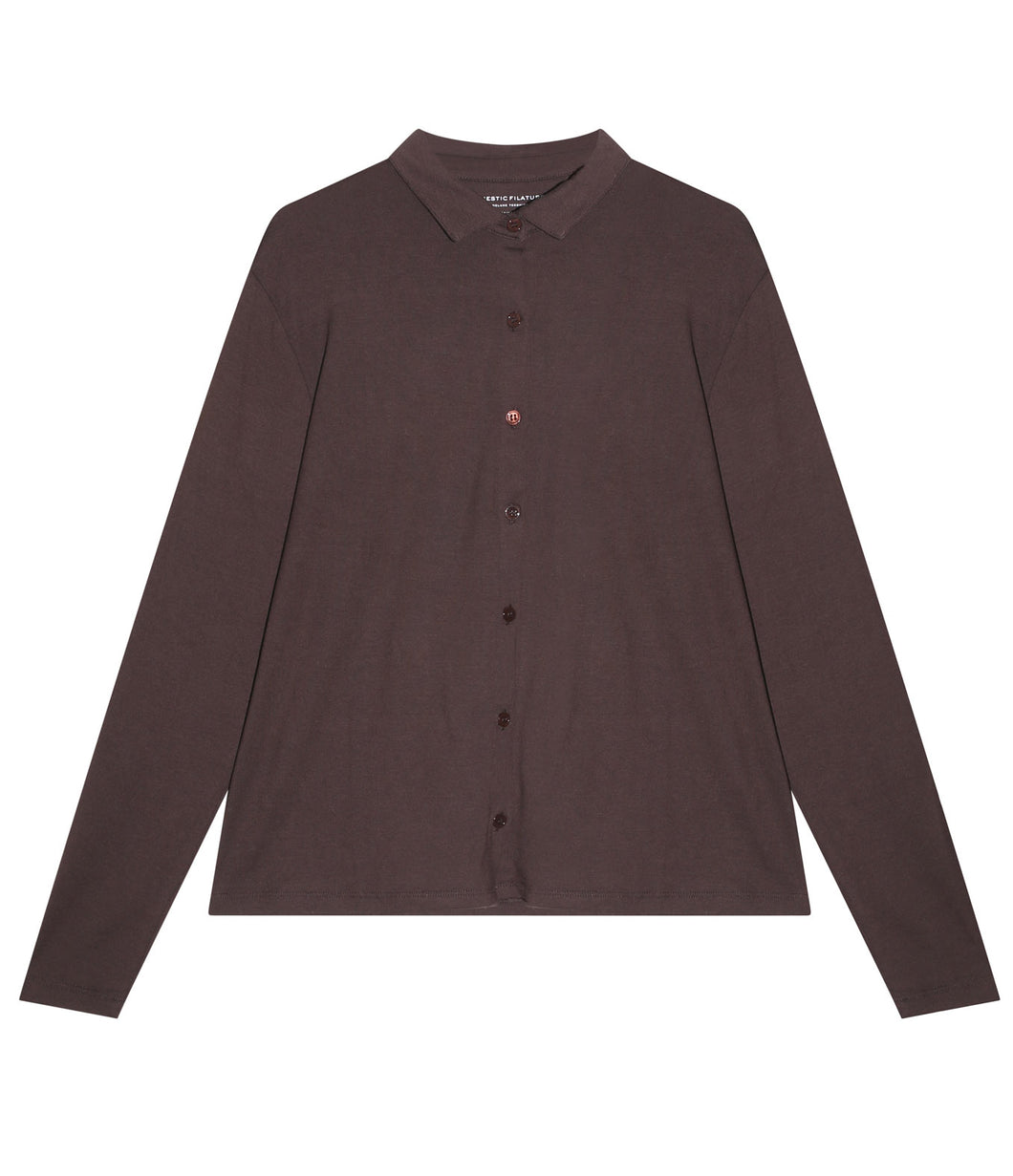 Majestic Filatures Viscose Mix Shirt Round Neck Long Sleeve