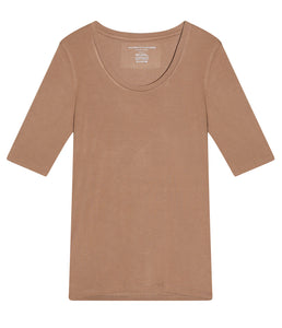 Majestic Filatures Viscose Mix Shirt Round Neck Long Sleeve