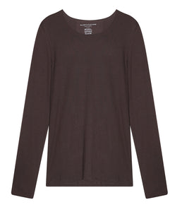 Majestic Filatures Viscose Mix Shirt Round Neck Long Sleeve
