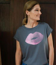Load the image into the gallery viewer, Railin cotton-modal shirt round neck short sleeve
