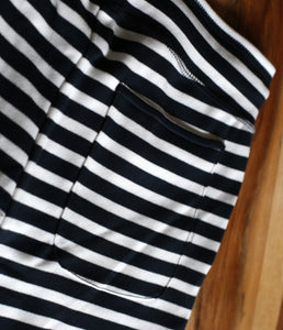 The Shirt Project organic cotton stripe sweat short